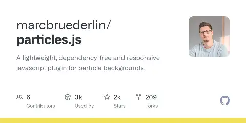 Preview of particles.js (marcbruederlin)