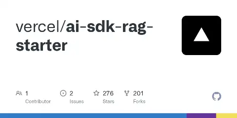 Preview of AI SDK RAG Starter