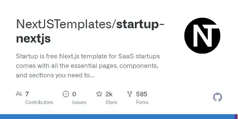 Preview of Startup Next.js