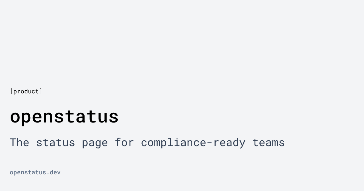 Preview of OpenStatus