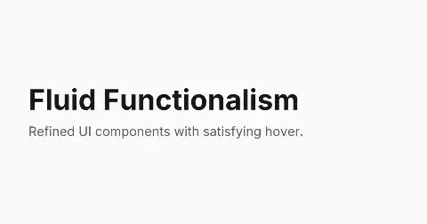 Preview of Fluid Functionalism