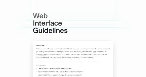 Preview of Web Interface Guidelines