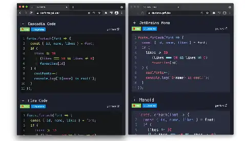 Preview of Dev Fonts