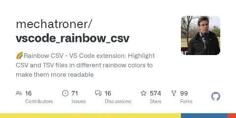 Preview of Rainbow CSV