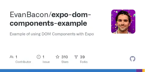 Preview of expo-dom-components-example