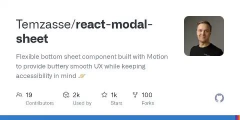 Preview of react-modal-sheet