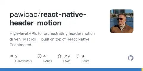 Preview of react-native-header-motion