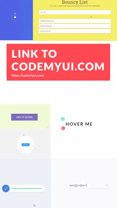 Preview of CodeMyUI Microinteractions