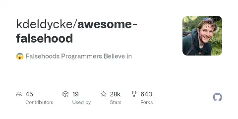 Preview of awesome-falsehood