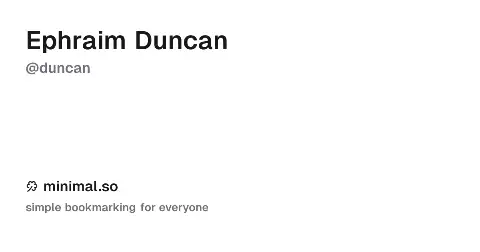 Preview of Design Engineering bookmarks (minimal.so)