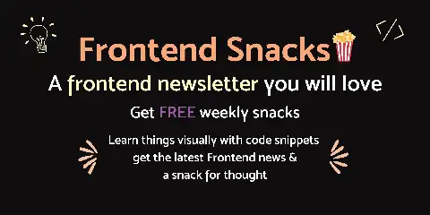 Preview of Frontend Snacks