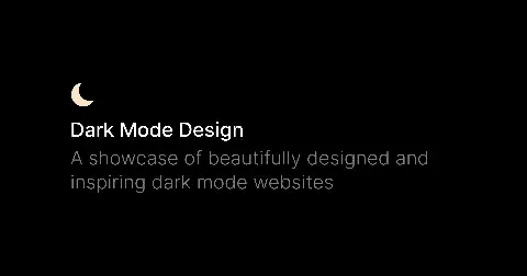 Dark Mode Design preview