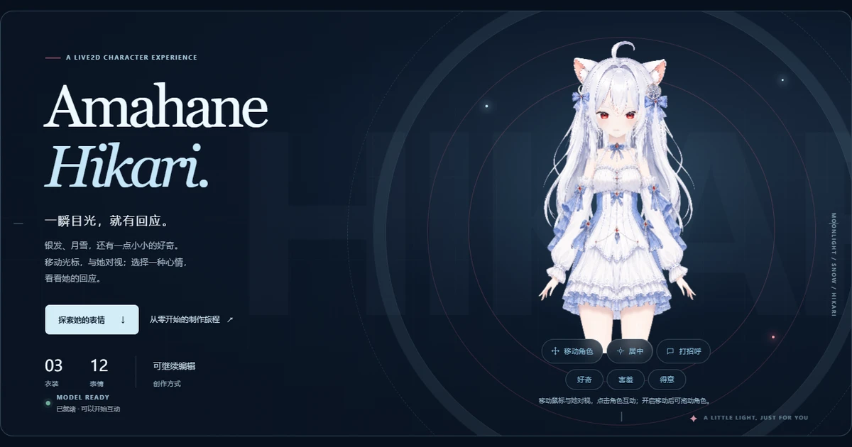 Preview of Amahane Hikari Live2D