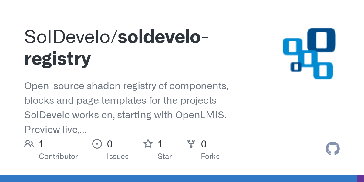 Preview of SolDevelo Registry