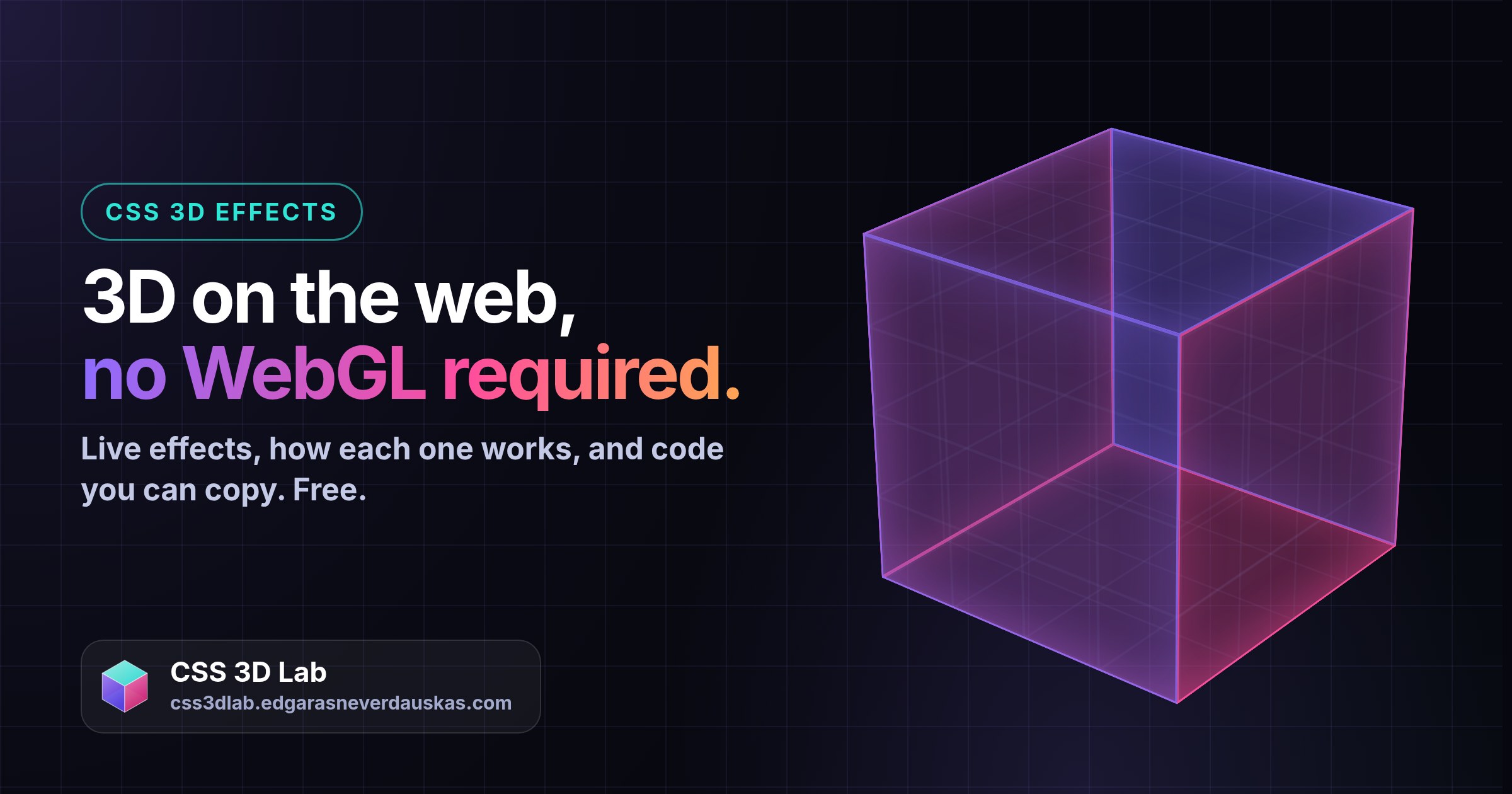 CSS 3D Lab preview