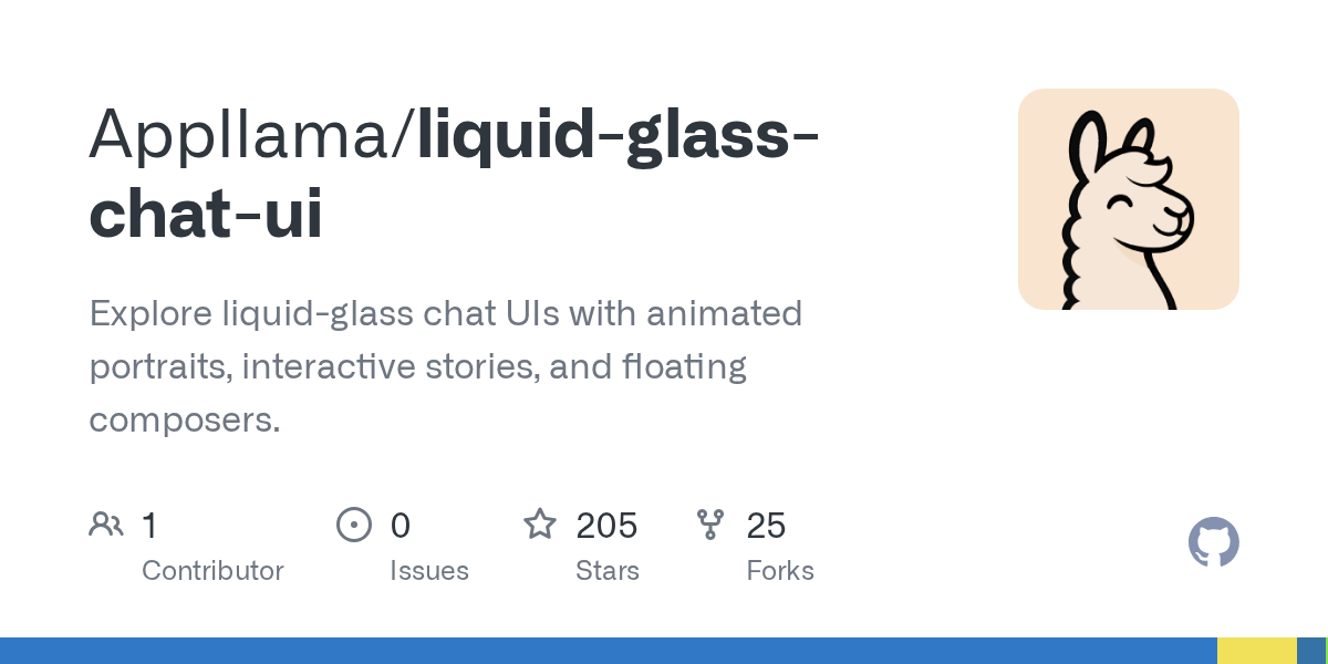 Liquid Glass Chat UI preview