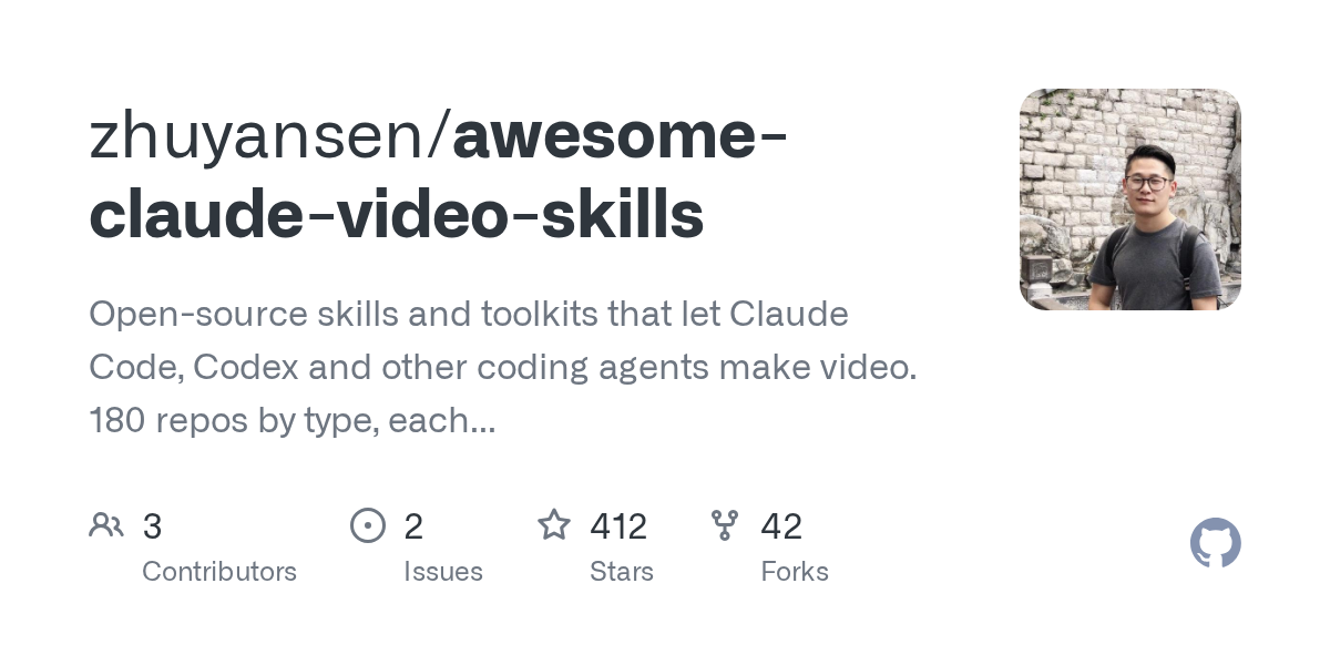 Preview of Awesome Claude Video Skills