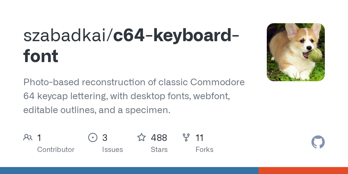 C64 Keyboard Font preview