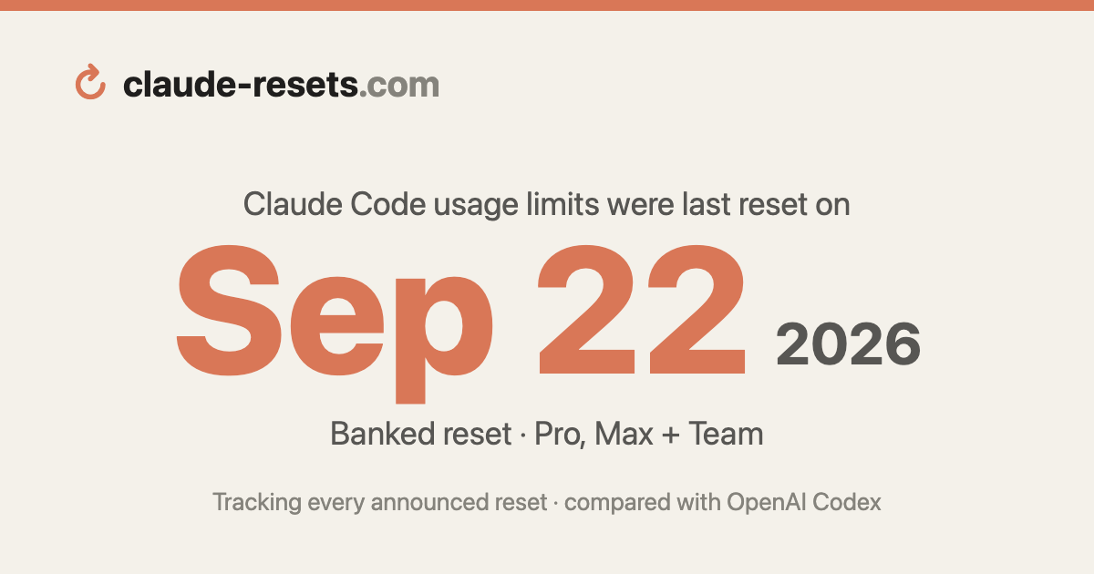 Preview of Claude Code Reset Tracker