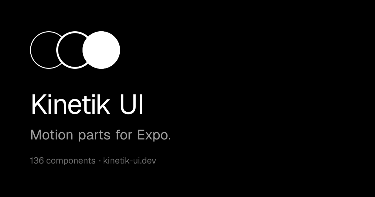 Preview of Kinetik UI